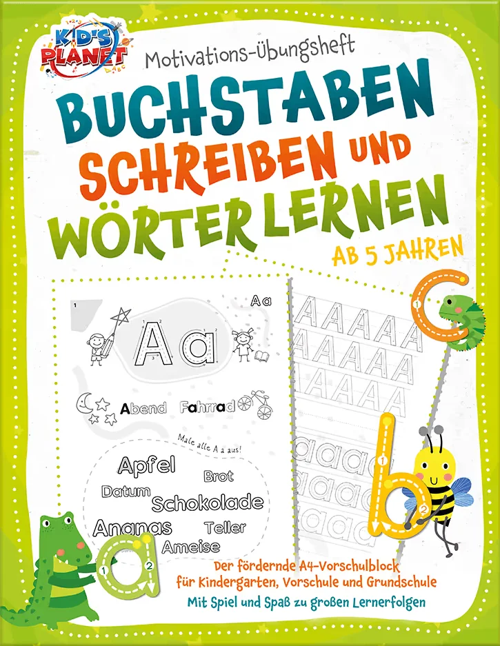 Buchcover: Motivations-Übungsheft - Buchstaben schreiben und Wörter lernen ab 5 Jahren
