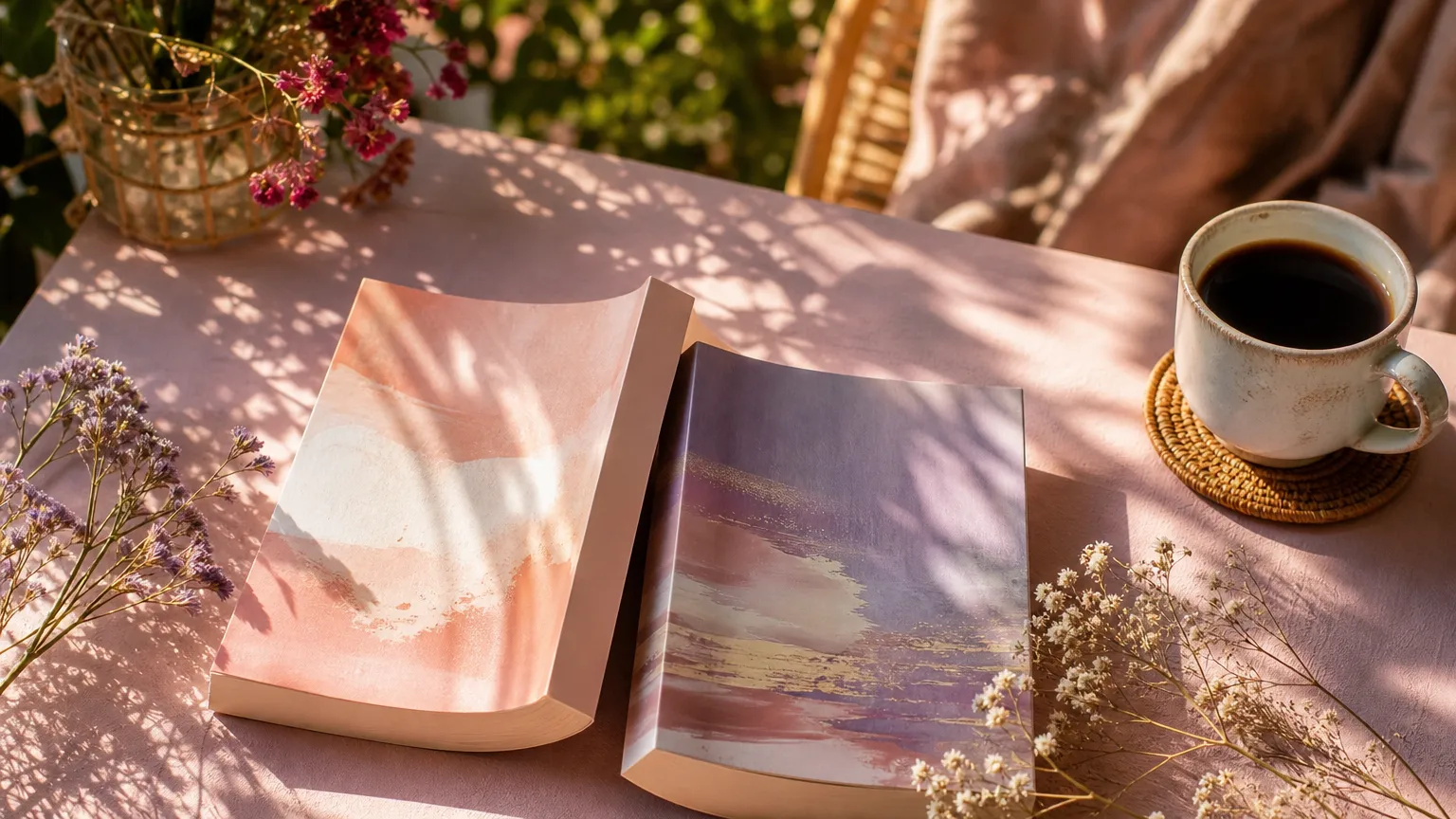 Aufgeklapptes Romance-Buch mit einem Lesezeichen, daneben ein Smartphone mit TikTok-Interface – symbolisiert die BookTok-Community